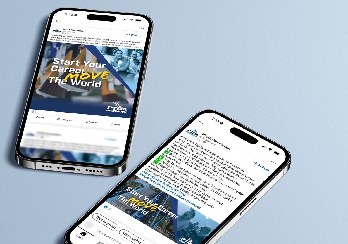 Picture of open brochure showing a page titled "Brand Position"