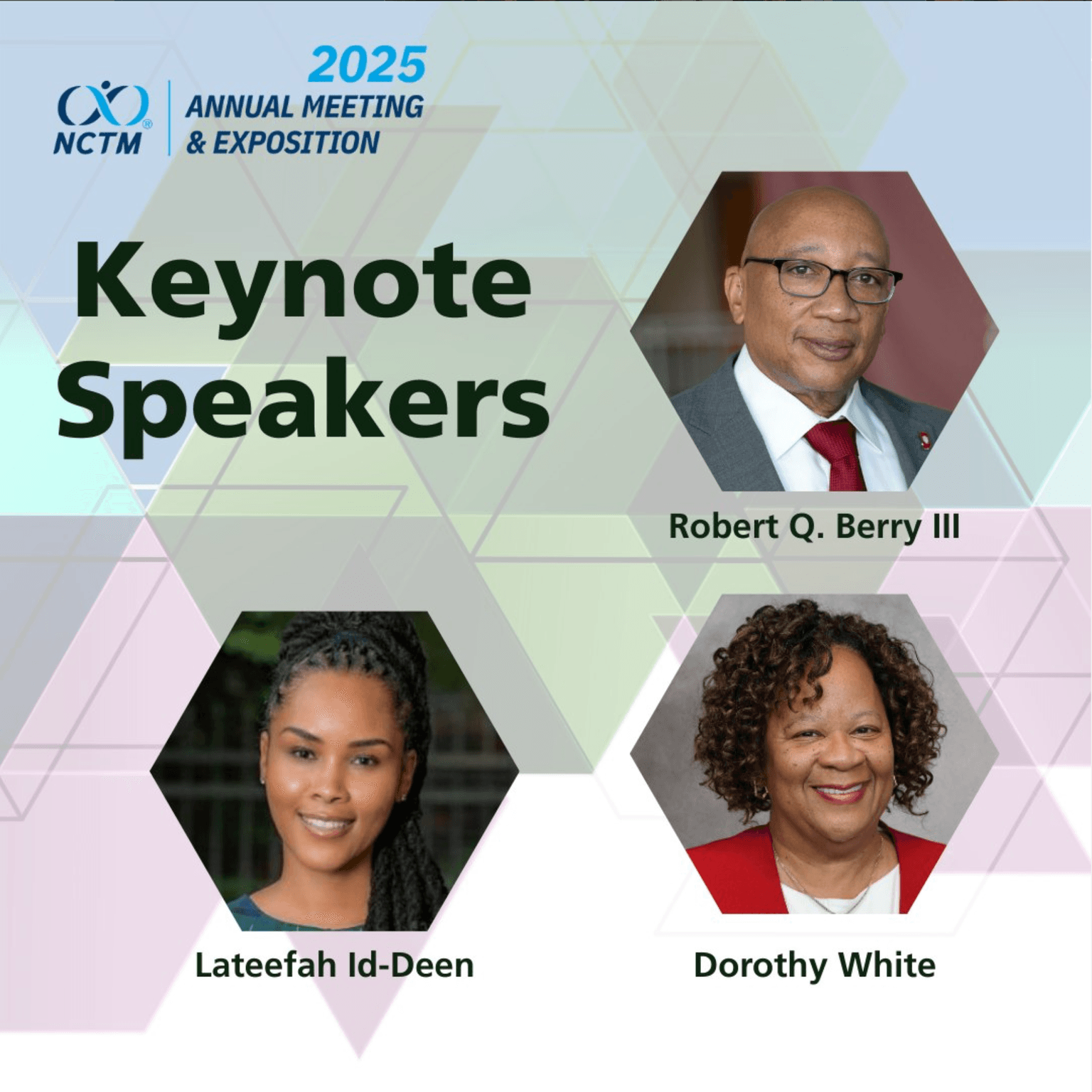 NCTM 2025 annual meeting keynote speakers banner