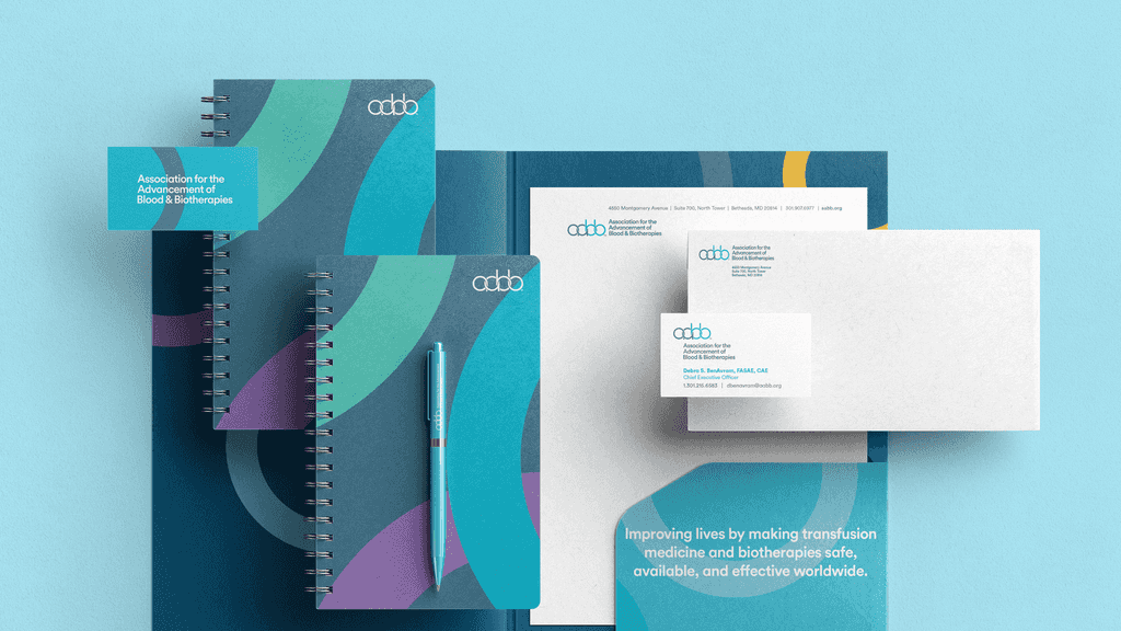 Picture of various types of letterhead featuring an "AABB" logo