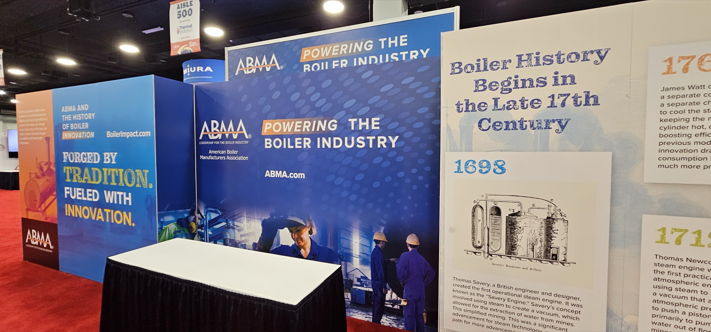 The Forged by Tradition installation on the Boiler Expo show floor